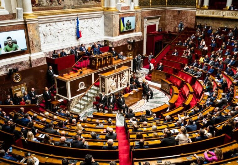Hémicycle de l'Assemblée nationale en mars 2022. © AFP - Xose Bouzas / Hans Lucas